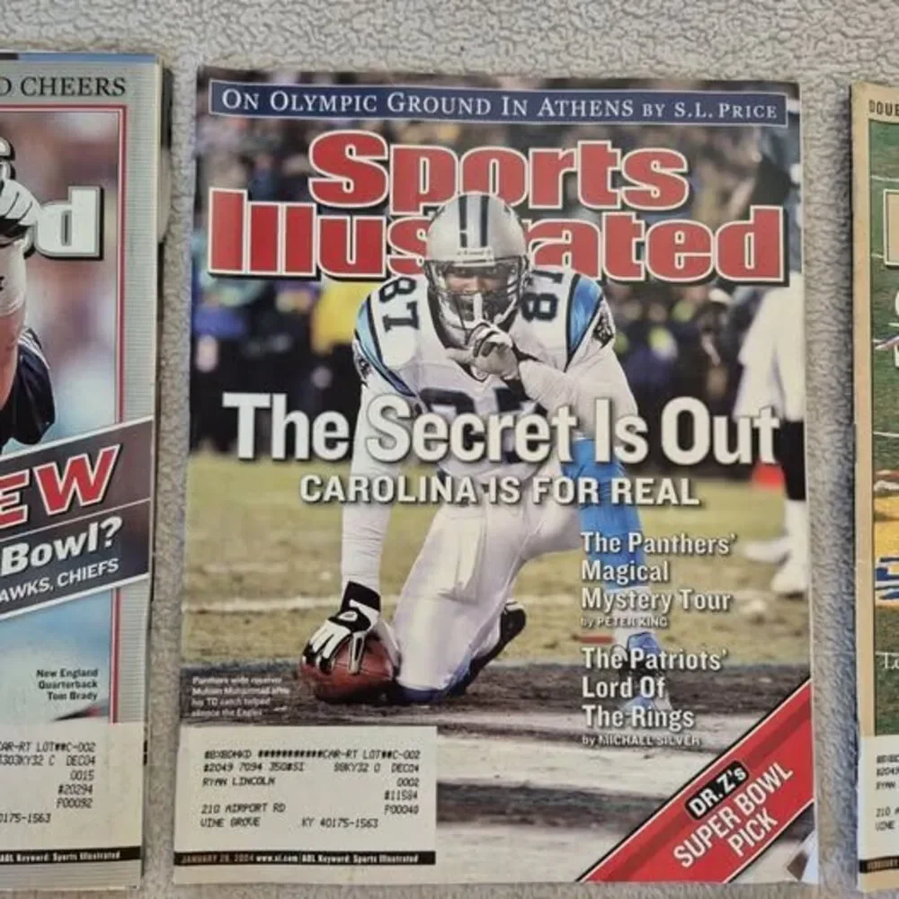 Sports Illustrated Lot of 8 NFL 2004 Tom Brady Joe Namath Steelers Super Bowl